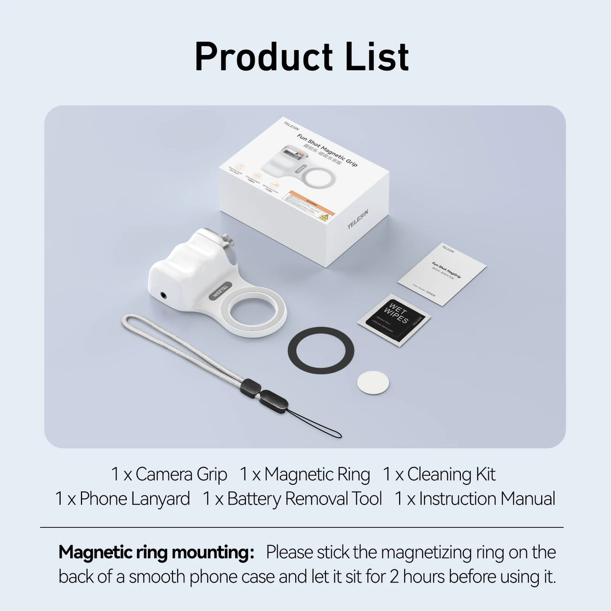 TELESIN MagSafe Camera Grip & Selfie Light