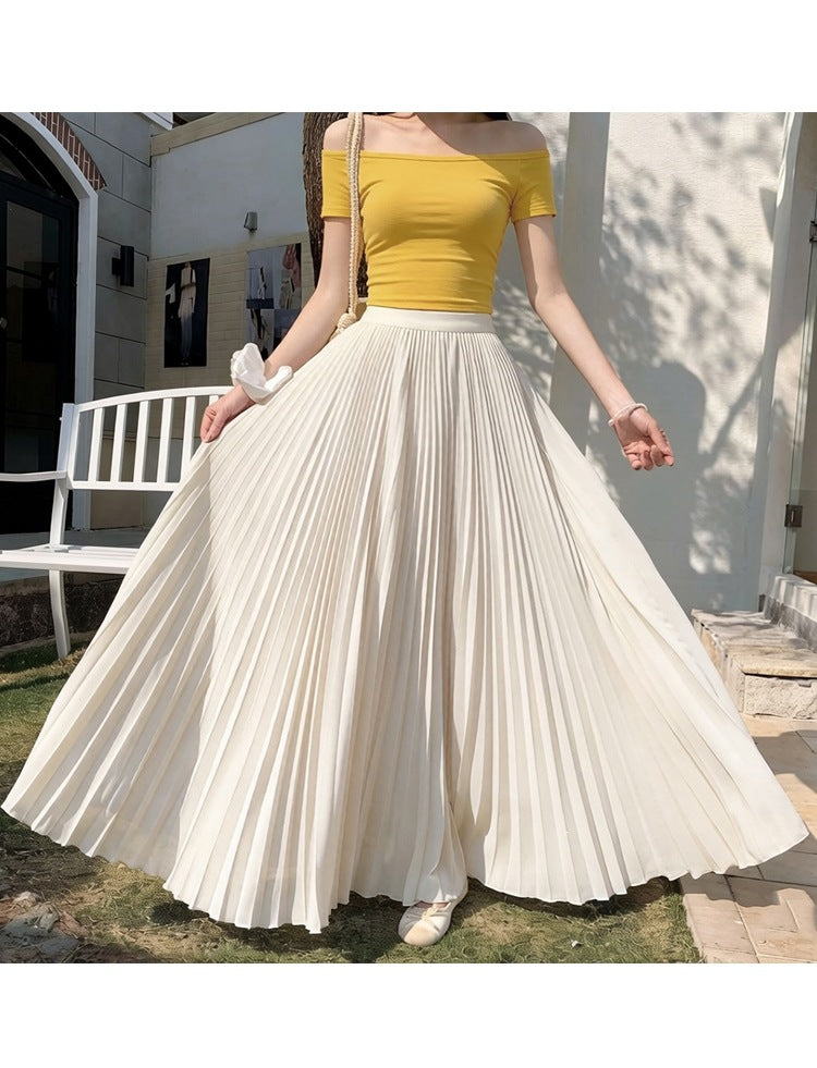 Pleated Chiffon Skirt