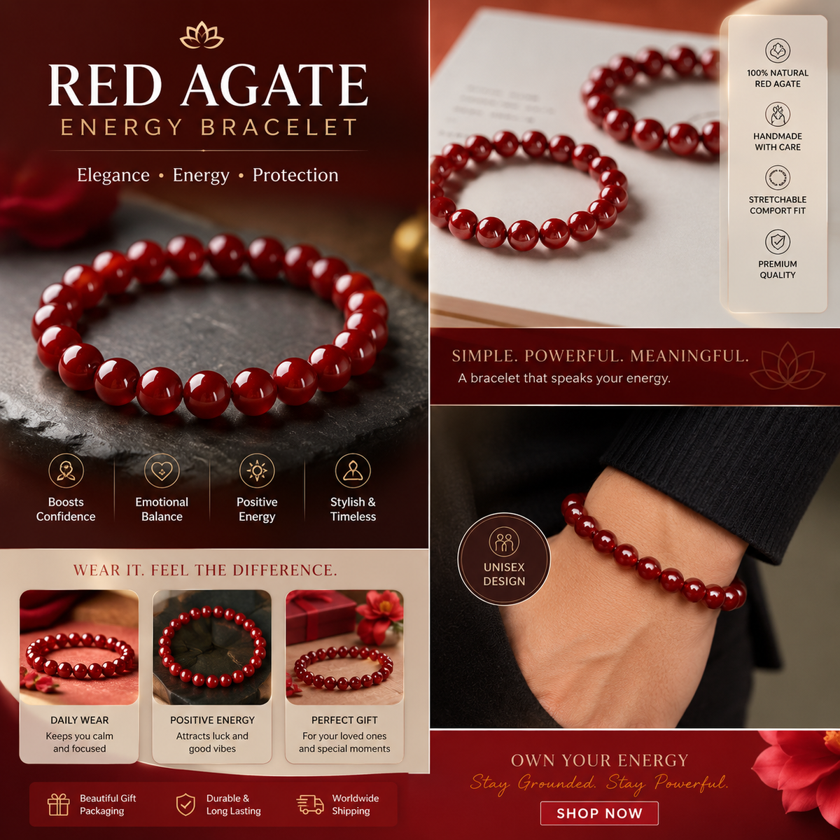 Red Cinnabar Bracelet