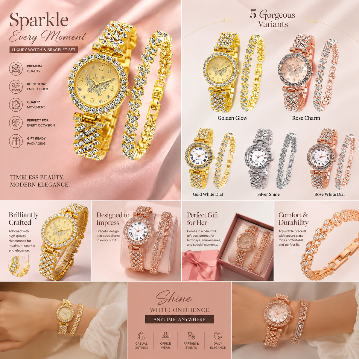 Roman Diamond Watch