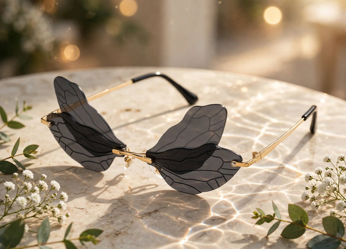 Sunglasses Fashion Dragonfly Wings Frameless