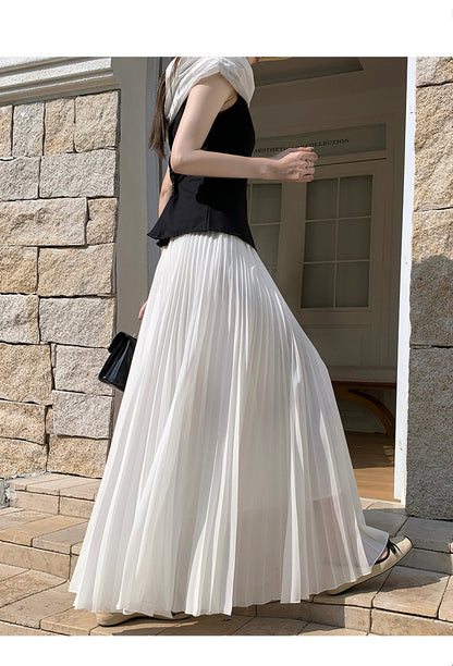 Pleated Chiffon Skirt